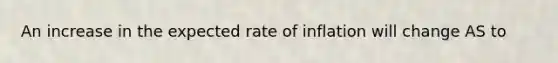 An increase in the expected rate of inflation will change AS to