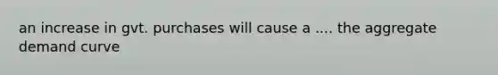 an increase in gvt. purchases will cause a .... the aggregate demand curve
