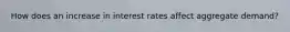 How does an increase in interest rates affect aggregate demand?