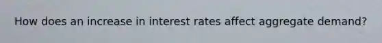 How does an increase in interest rates affect aggregate demand?