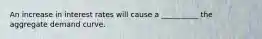 An increase in interest rates will cause a __________ the aggregate demand curve.