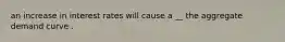 an increase in interest rates will cause a __ the aggregate demand curve .