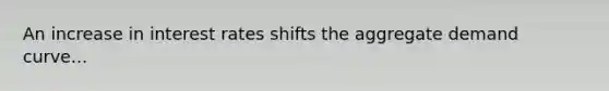 An increase in interest rates shifts the aggregate demand curve...