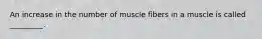 An increase in the number of muscle fibers in a muscle is called _________.