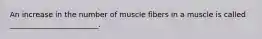 An increase in the number of muscle fibers in a muscle is called ________________________.