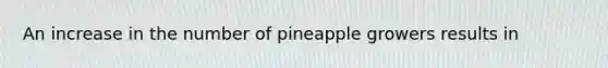 An increase in the number of pineapple growers results in