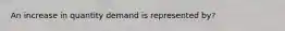 An increase in quantity demand is represented by?