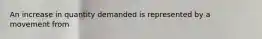 An increase in quantity demanded is represented by a movement from