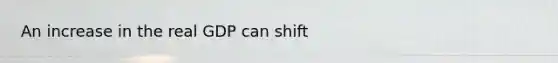 An increase in the real GDP can shift