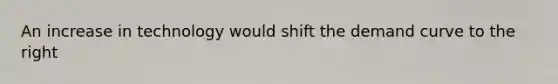 An increase in technology would shift the demand curve to the right