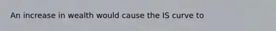 An increase in wealth would cause the IS curve to