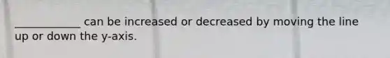 ____________ can be increased or decreased by moving the line up or down the y-axis.