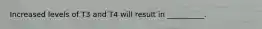 Increased levels of T3 and T4 will result in __________.