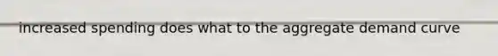 increased spending does what to the aggregate demand curve