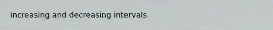 increasing and decreasing intervals