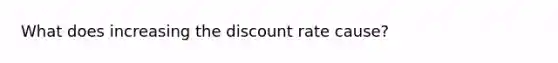 What does increasing the discount rate cause?