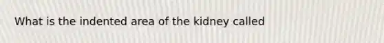 What is the indented area of the kidney called