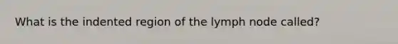 What is the indented region of the lymph node called?