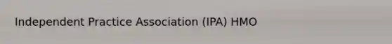 Independent Practice Association (IPA) HMO