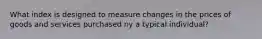 What index is designed to measure changes in the prices of goods and services purchased ny a typical individual?