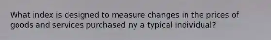 What index is designed to measure changes in the prices of goods and services purchased ny a typical individual?