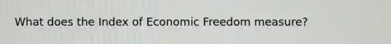 What does the Index of Economic Freedom measure?