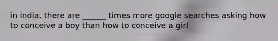 in india, there are ______ times more google searches asking how to conceive a boy than how to conceive a girl