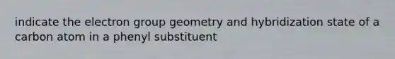 indicate the electron group geometry and hybridization state of a carbon atom in a phenyl substituent