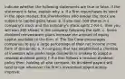 Indicate whether the following statements are true or false. If the statement is false, explain why. a. If a firm repurchases its stock in the open market, the shareholders who tender the stock are subject to capital gains taxes. b. If you own 100 shares in a company's stock and the company's stock splits 2-for-1, then you will own 200 shares in the company following the split. c. Some dividend reinvestment plans increase the amount of equity capital available to the firm. d. The Tax Code encourages companies to pay a large percentage of their net income in the form of dividends. e. A company that has established a clientele of investors who prefer large dividends is unlikely to adopt a residual dividend policy. f. If a firm follows a residual dividend policy then, holding all else constant, its dividend payout will tend to rise whenever the firm's investment opportunities improve.