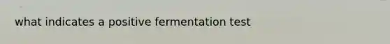 what indicates a positive fermentation test