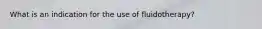 What is an indication for the use of fluidotherapy?