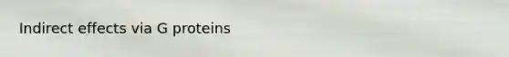 Indirect effects via G proteins