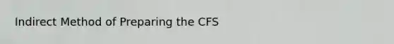 Indirect Method of Preparing the CFS