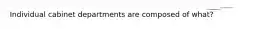 Individual cabinet departments are composed of what?