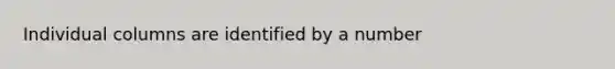 Individual columns are identified by a number