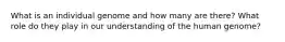 What is an individual genome and how many are there? What role do they play in our understanding of the human genome?