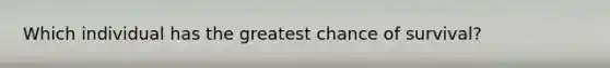 Which individual has the greatest chance of survival?