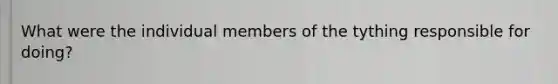 What were the individual members of the tything responsible for doing?