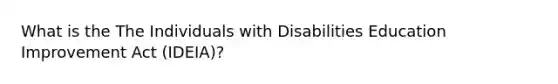 What is the The Individuals with Disabilities Education Improvement Act (IDEIA)?