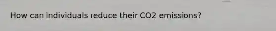 How can individuals reduce their CO2 emissions?