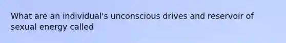 What are an individual's unconscious drives and reservoir of sexual energy called