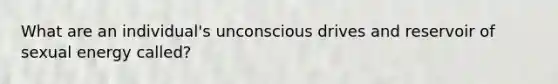 What are an individual's unconscious drives and reservoir of sexual energy called?