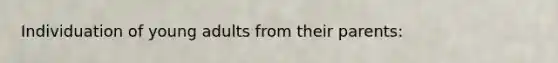 Individuation of young adults from their parents: