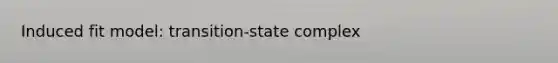 Induced fit model: transition-state complex