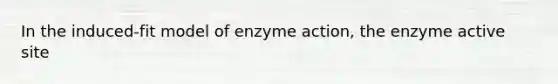 In the induced-fit model of enzyme action, the enzyme active site