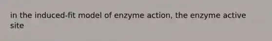 in the induced-fit model of enzyme action, the enzyme active site