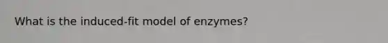 What is the induced-fit model of enzymes?