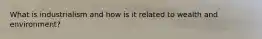 What is industrialism and how is it related to wealth and environment?
