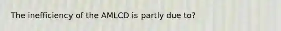 The inefficiency of the AMLCD is partly due to?