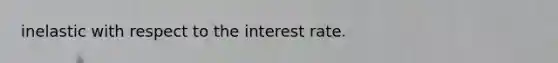 inelastic with respect to the interest rate.